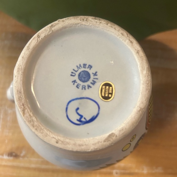 Vintage Handcrafted Ceramic Vase with Floral Design made in Western Germany - Picture 5 of 6